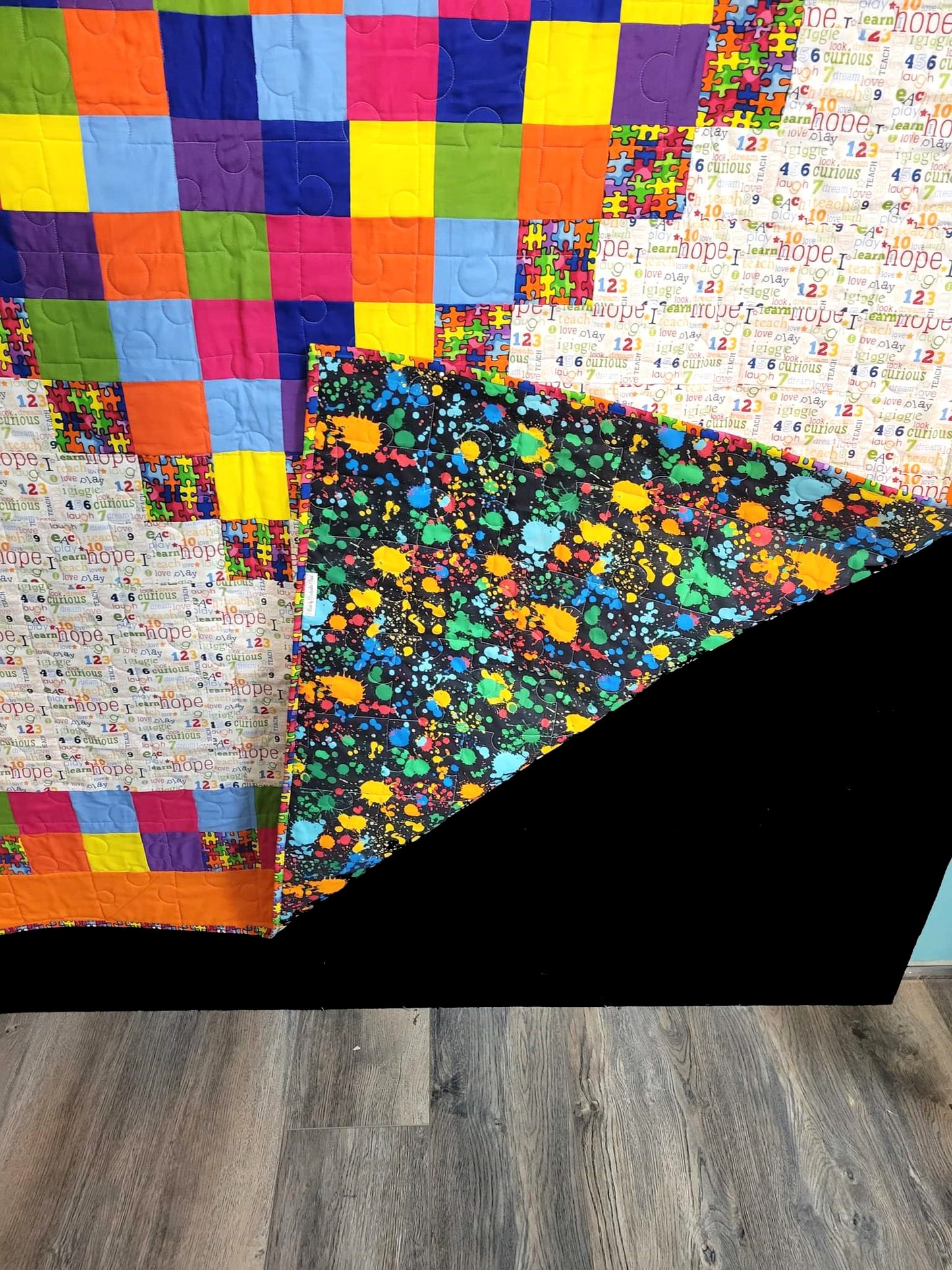 Colorful Autism Quilt