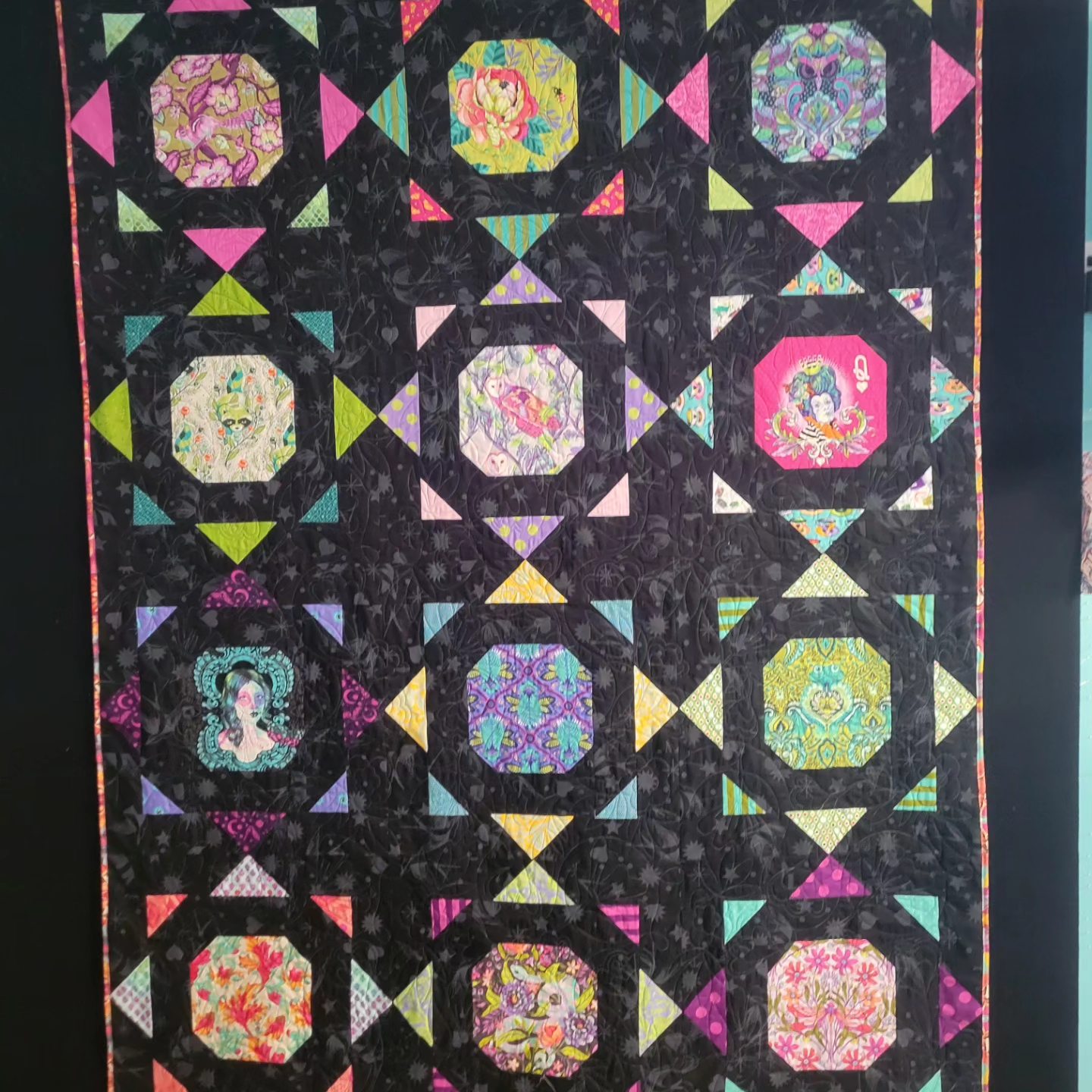 Tula Pink Quilt made with Retired Fabrics