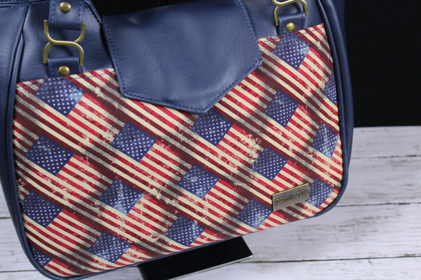 Distressed American Flag Patriotic Purse - Molly Shoulder Bag