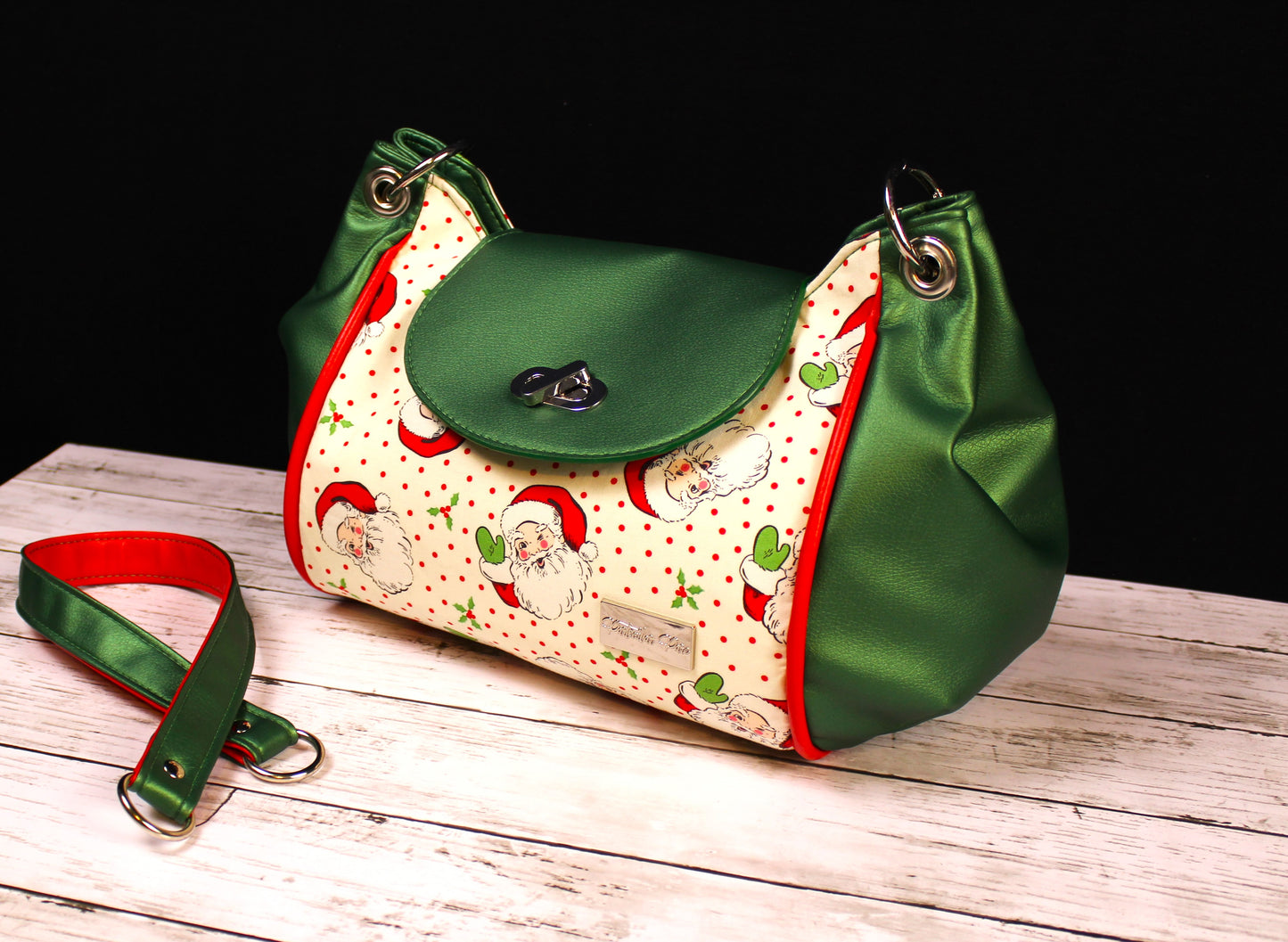 Vintage Santa Designer Handbag - Sequoia Bag Patter by Shamballa Bag Designs