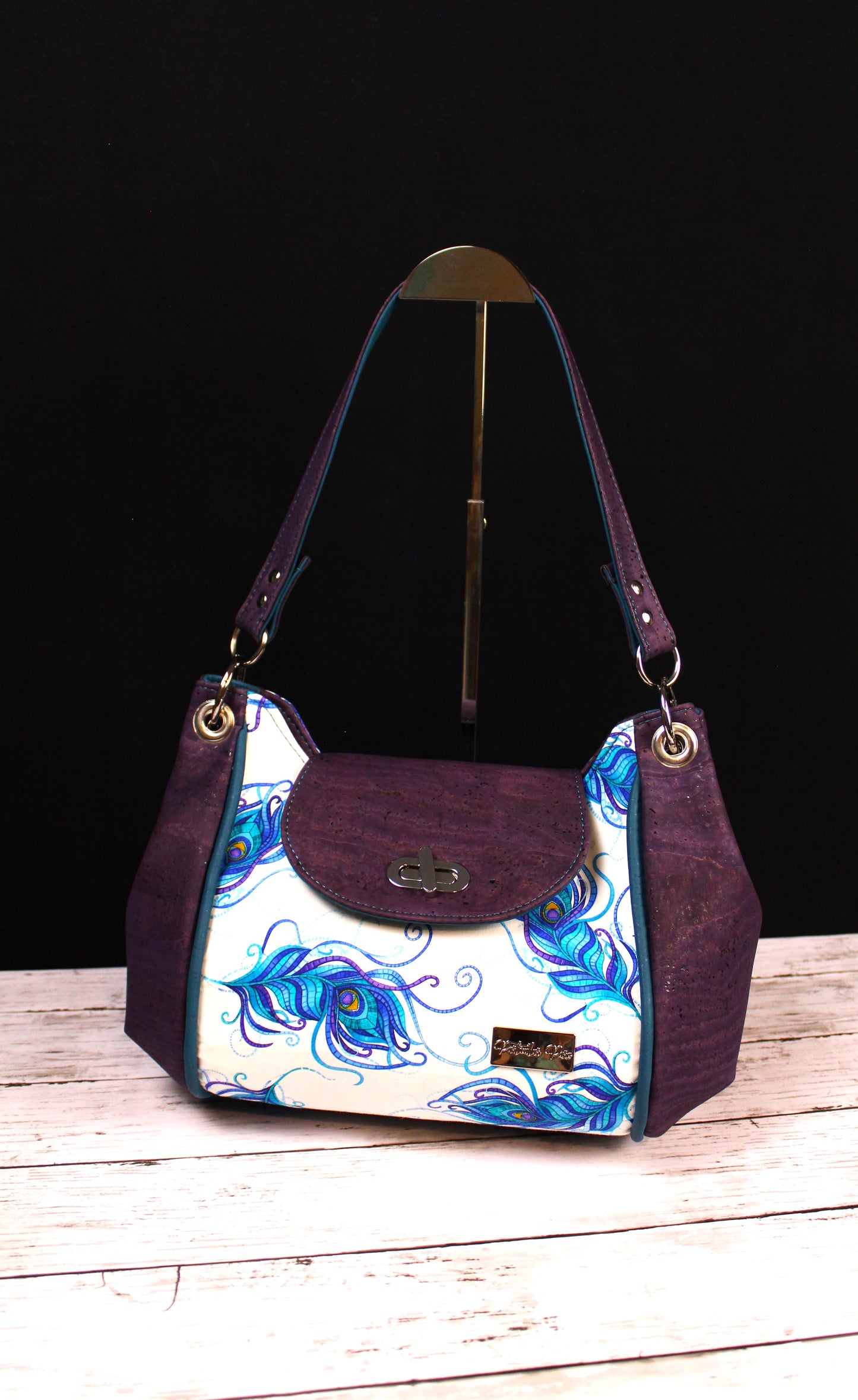 Colorful Peacock Designer Handbag - Sequoia Bag Pattern by Shamballa Bag Designs