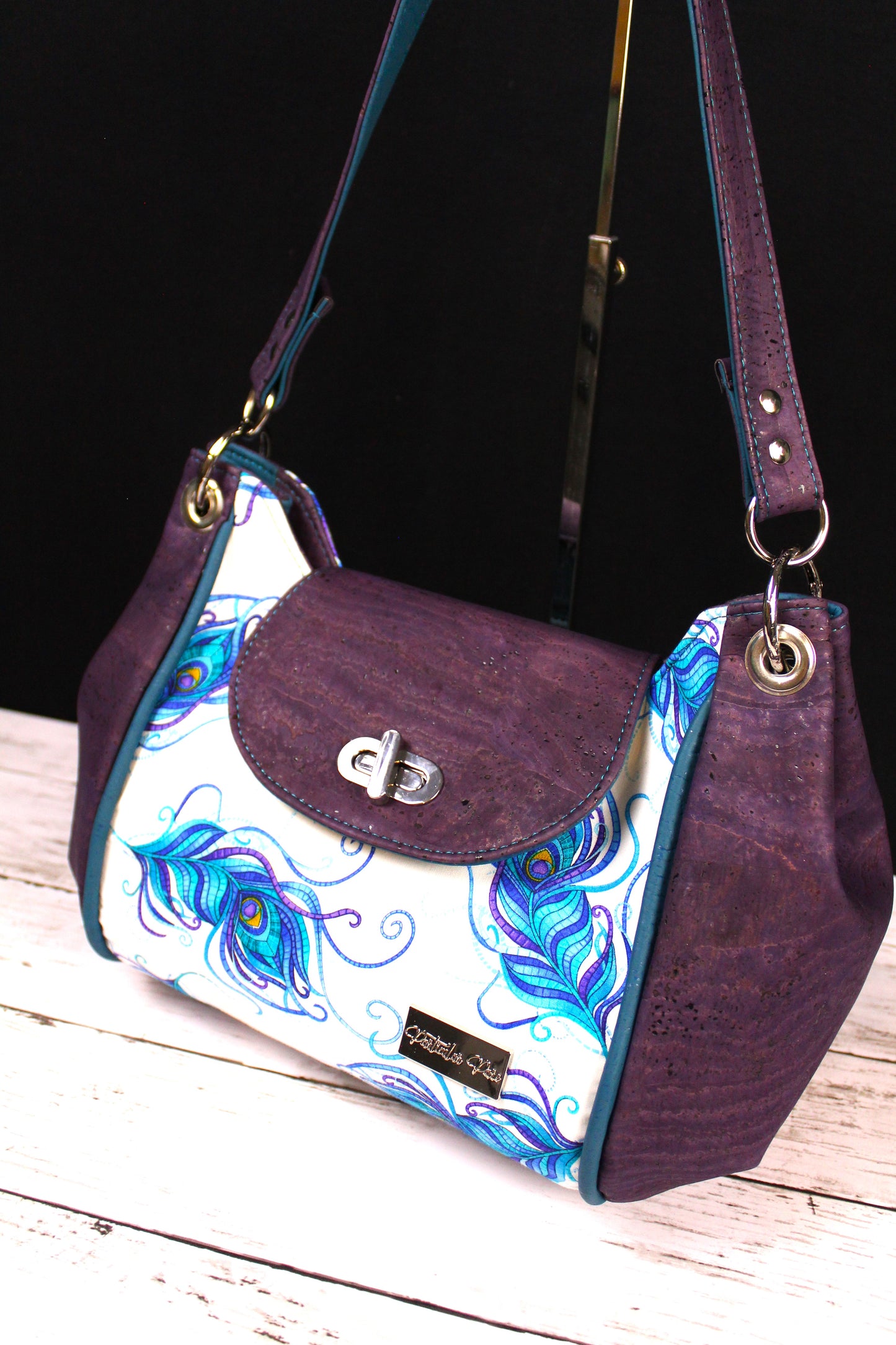 Colorful Peacock Designer Handbag - Sequoia Bag Pattern by Shamballa Bag Designs