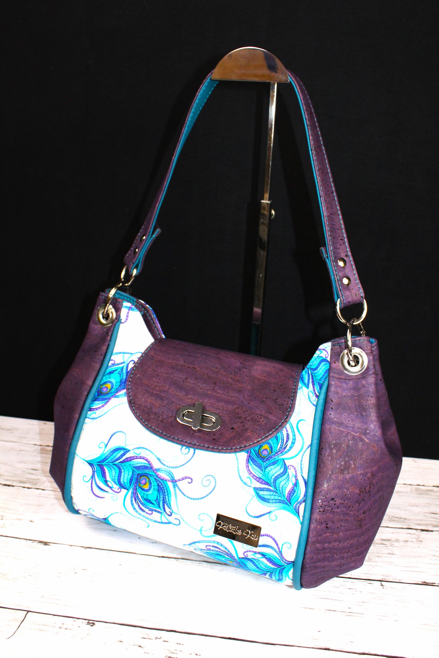 Colorful Peacock Designer Handbag - Sequoia Bag Pattern by Shamballa Bag Designs