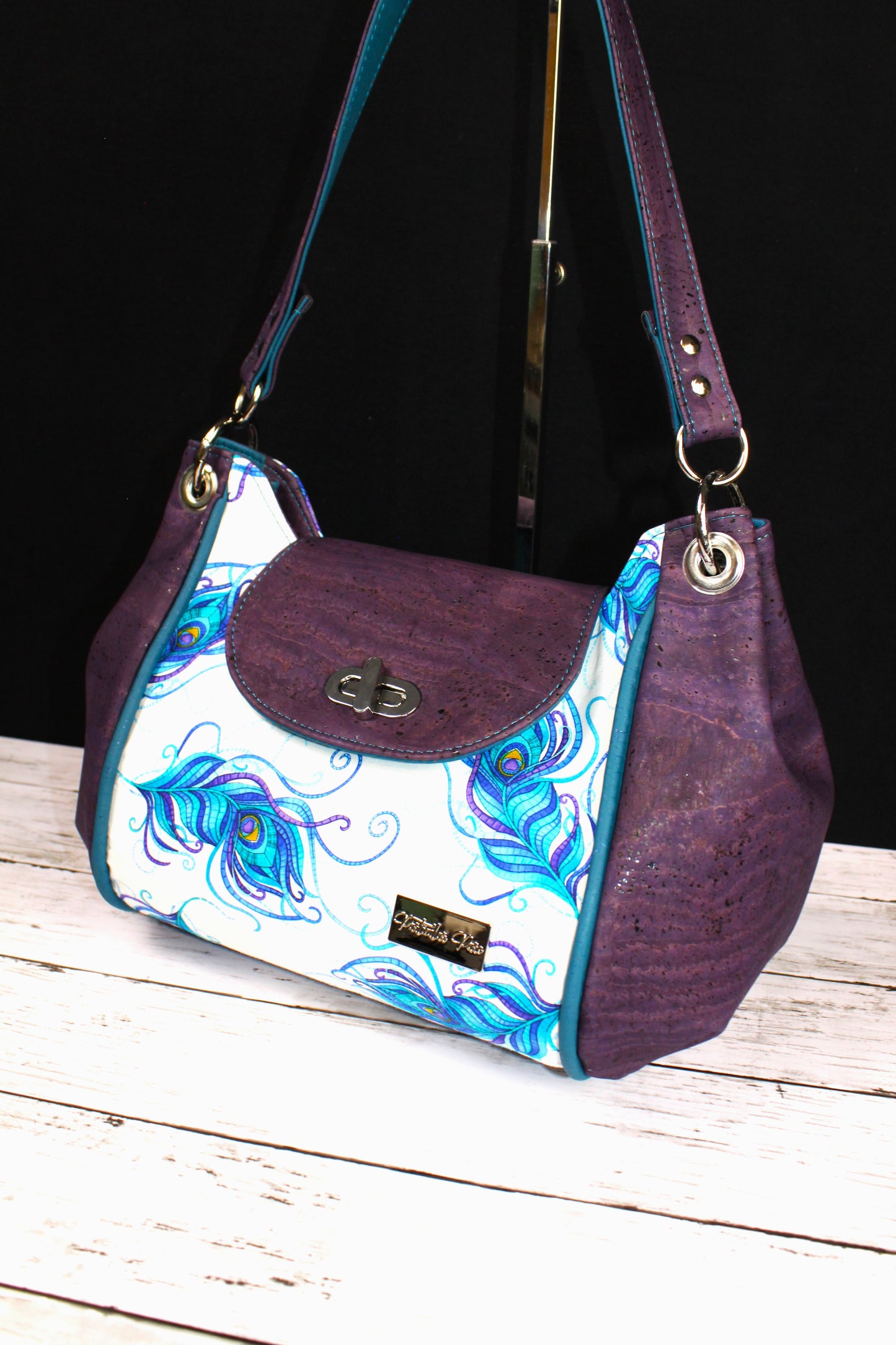 Colorful Peacock Designer Handbag - Sequoia Bag Pattern by Shamballa Bag Designs