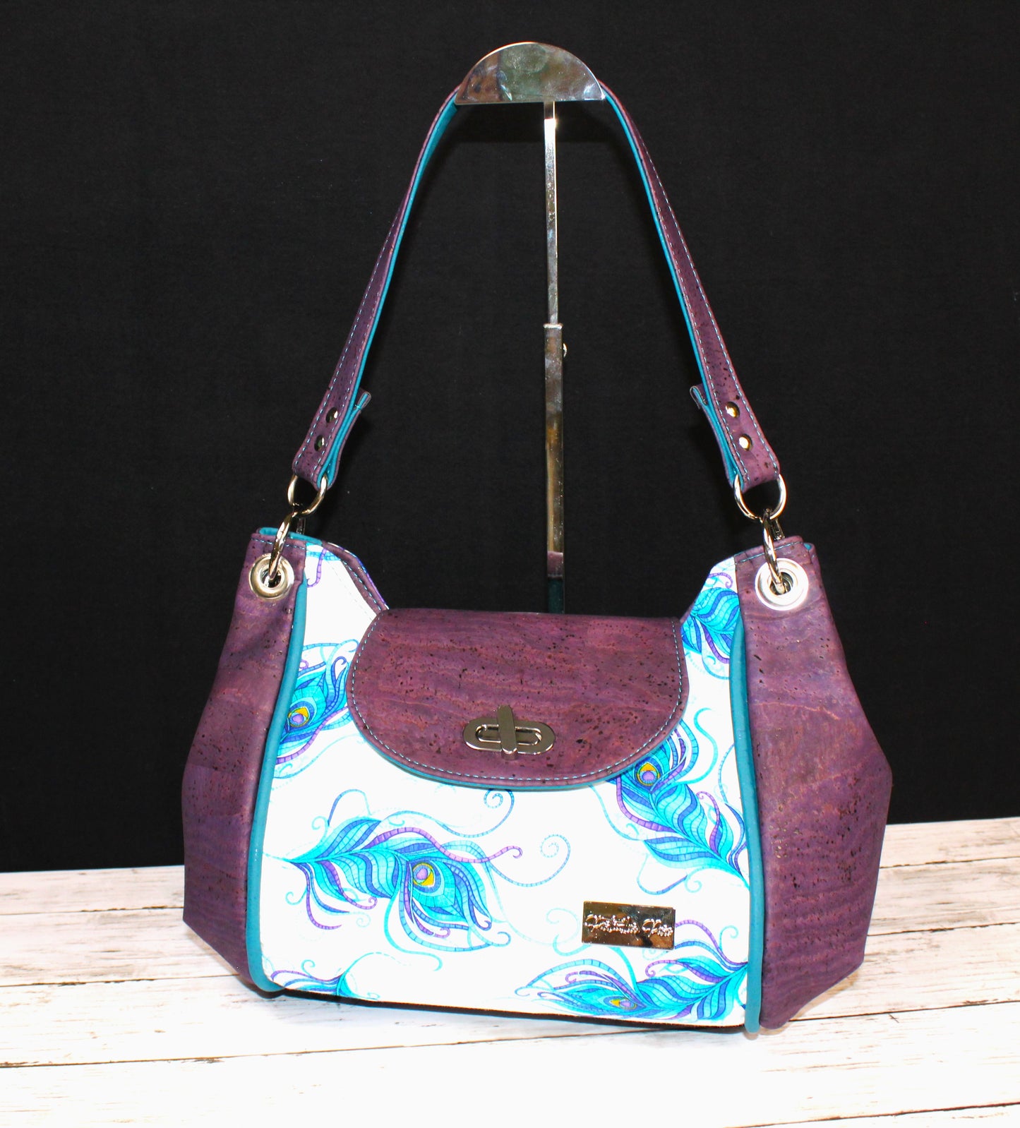 Colorful Peacock Designer Handbag - Sequoia Bag Pattern by Shamballa Bag Designs