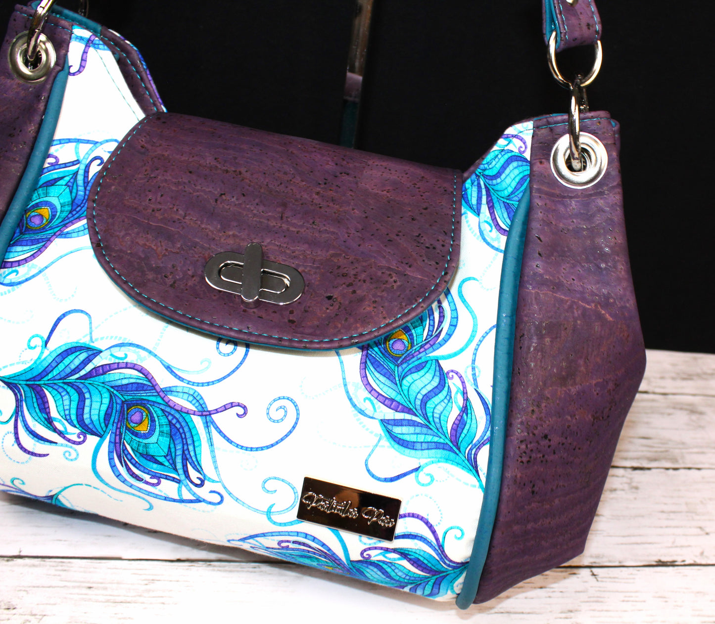 Colorful Peacock Designer Handbag - Sequoia Bag Pattern by Shamballa Bag Designs