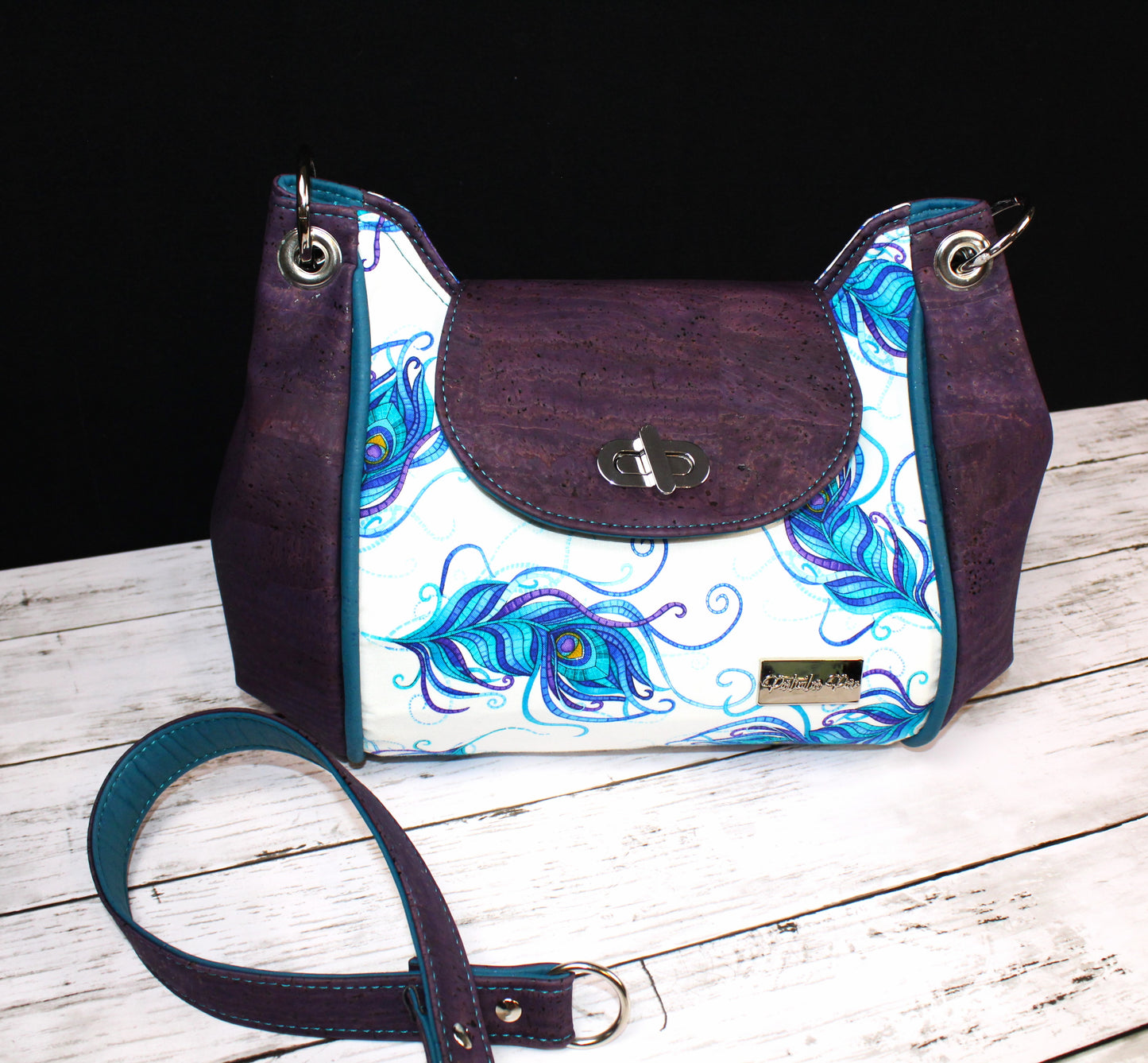 Colorful Peacock Designer Handbag - Sequoia Bag Pattern by Shamballa Bag Designs