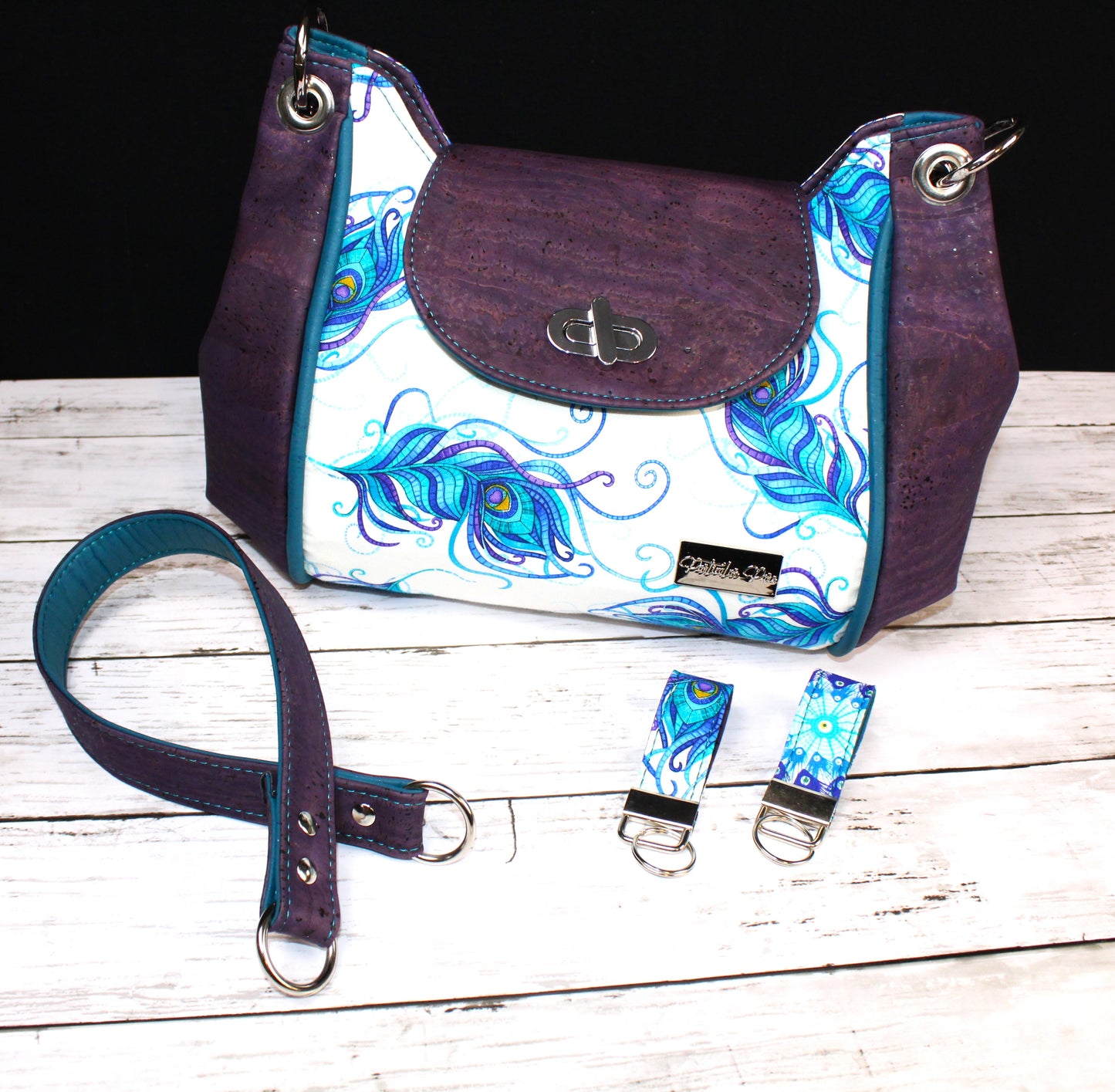 Colorful Peacock Designer Handbag - Sequoia Bag Pattern by Shamballa Bag Designs