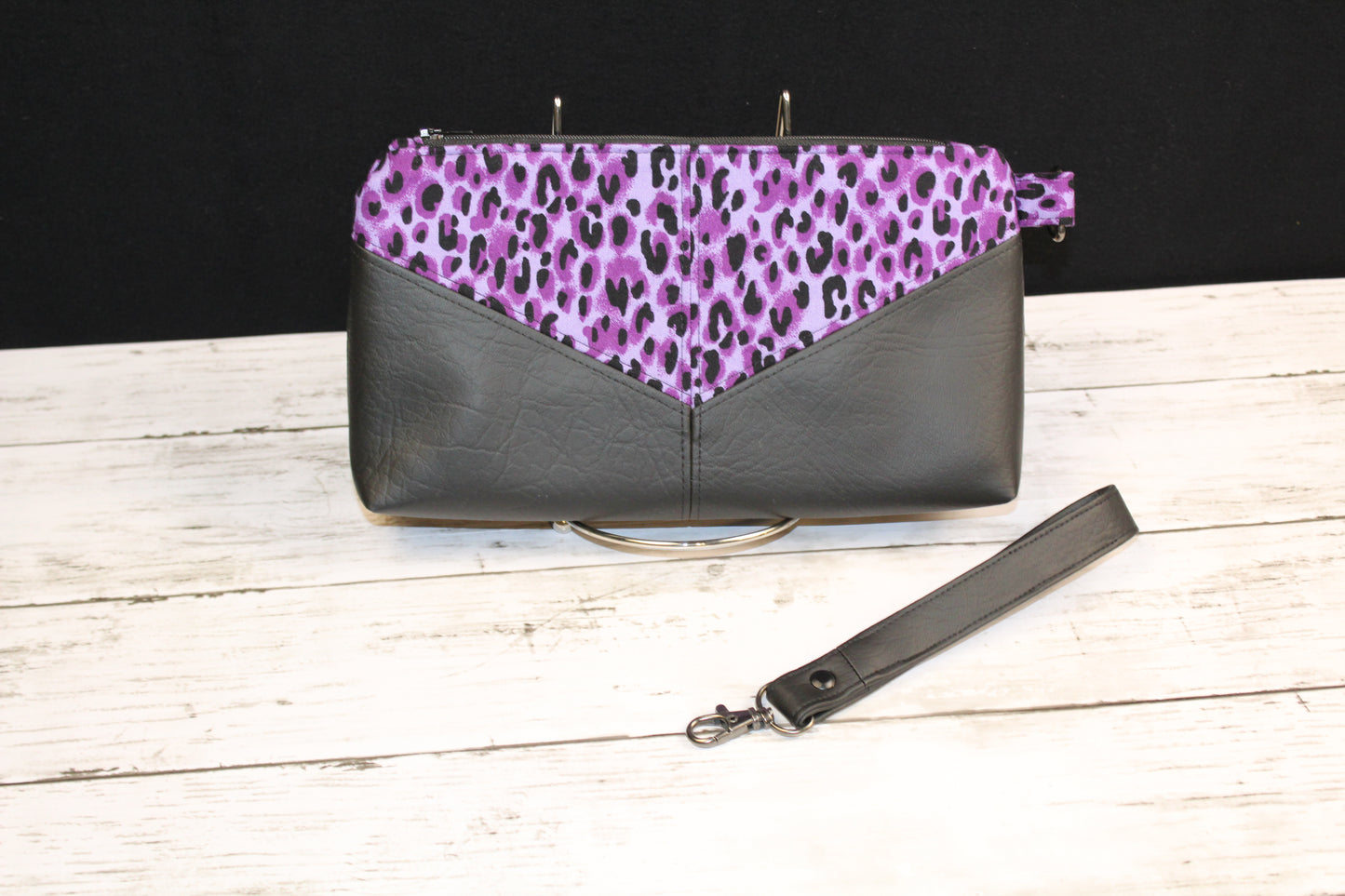 Purple Cheetah Women's Harlequin Clutch